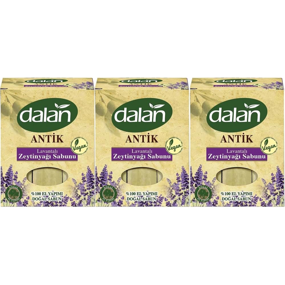Dalan Antik Defneli Zeytinyağı Sabunu 900GR Lavantalı (3 Lü Set)