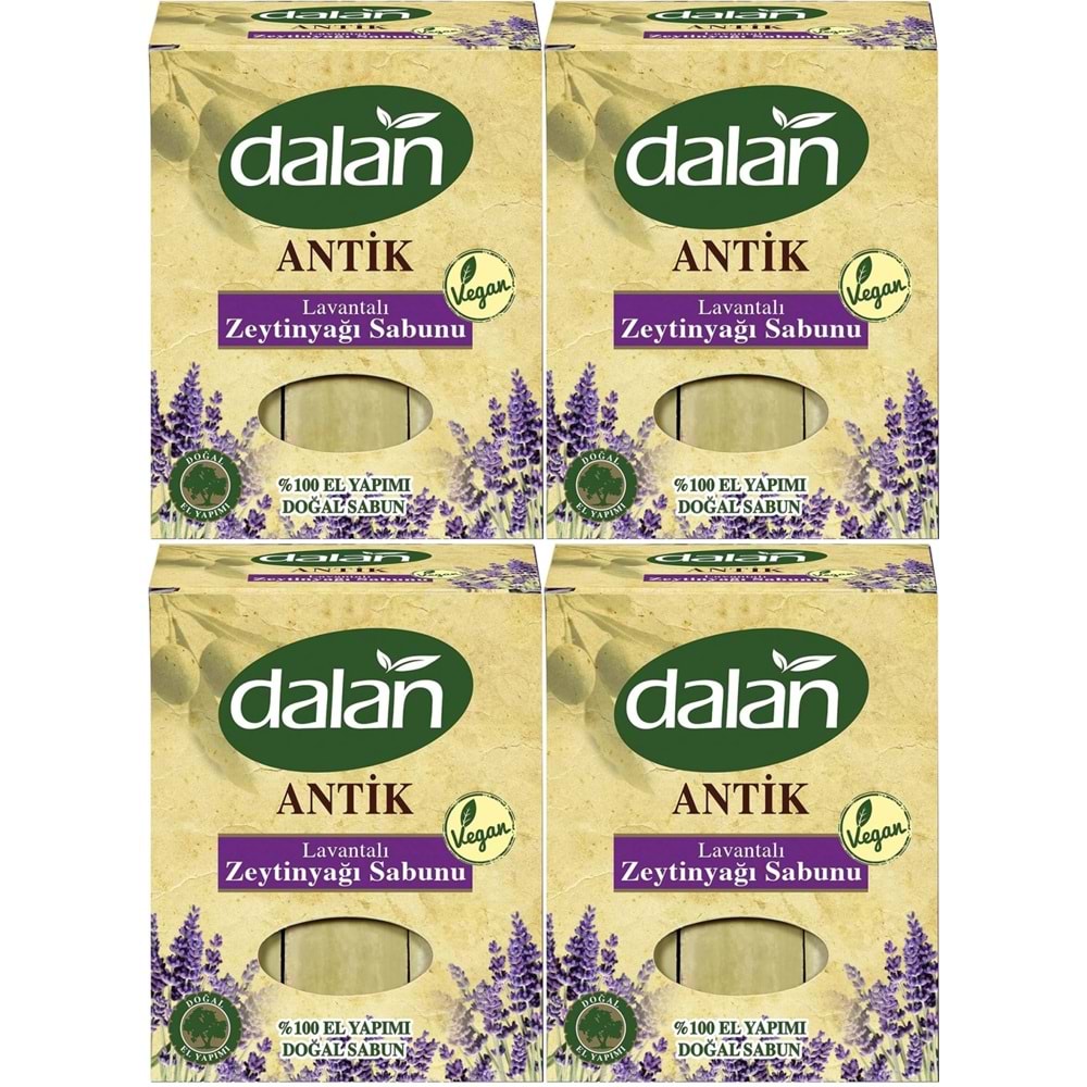Dalan Antik Defneli Zeytinyağı Sabunu 900GR Lavantalı (4 Lü Set)