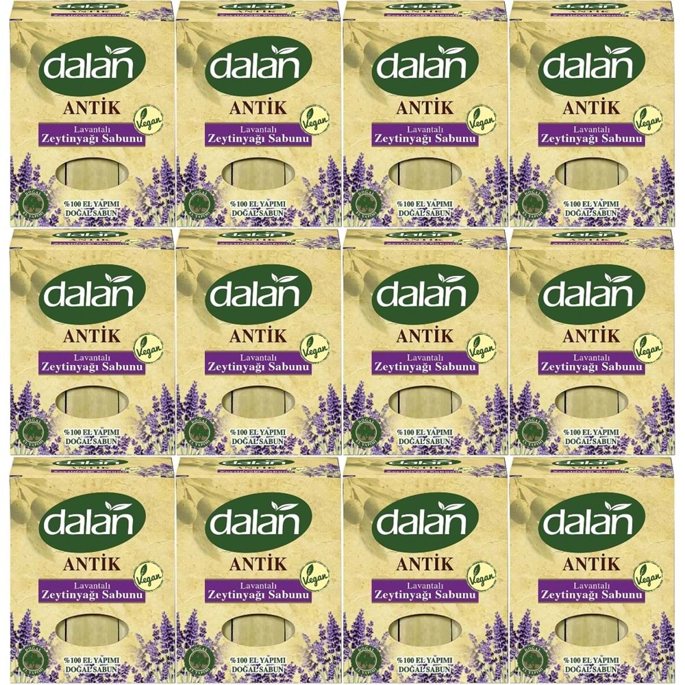 Dalan Antik Defneli Zeytinyağı Sabunu 900GR Lavantalı (12 Li Set)