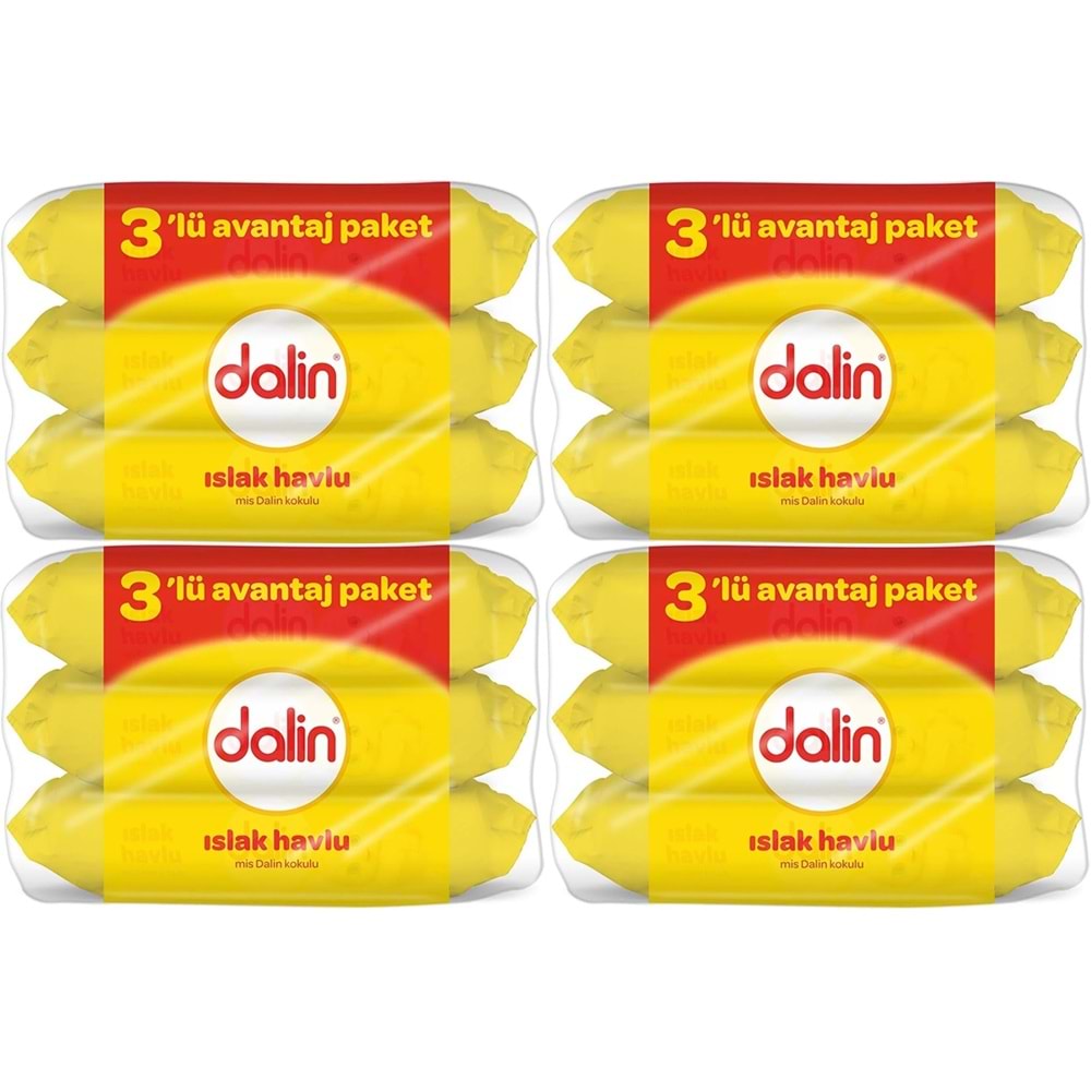 Dalin Islak Havlu Mendil Klasik 56 Yaprak 12 Li Set (672 Yaprak)