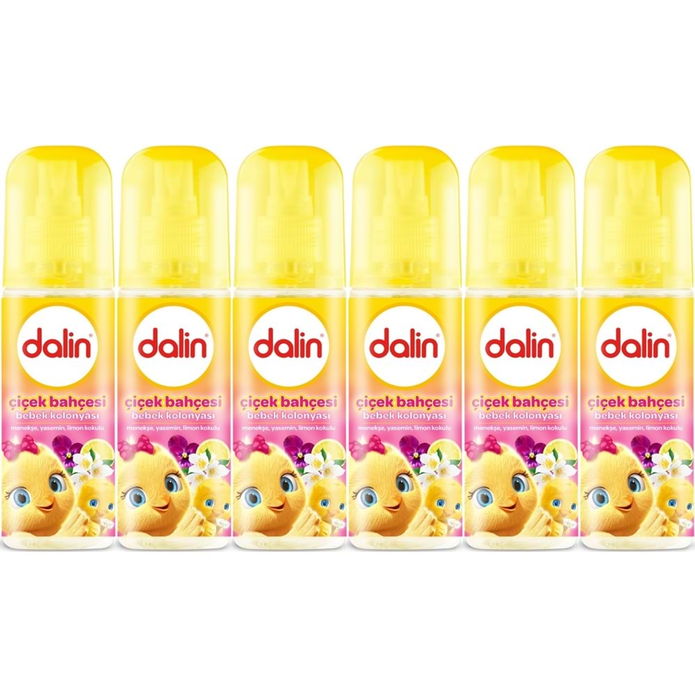 Dalin Bebek Kolonyası 150ML Çiçek Bahçesi (Menekşe-Yasemin-Limon Kokulu) (6 Lı Set)