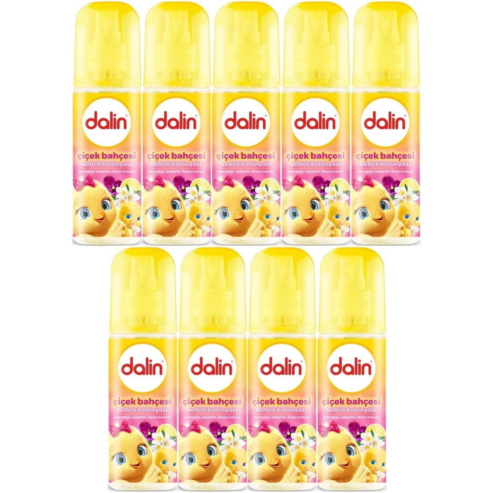 Dalin Bebek Kolonyası 150ML Çiçek Bahçesi (Menekşe-Yasemin-Limon Kokulu) (9 Lu Set)