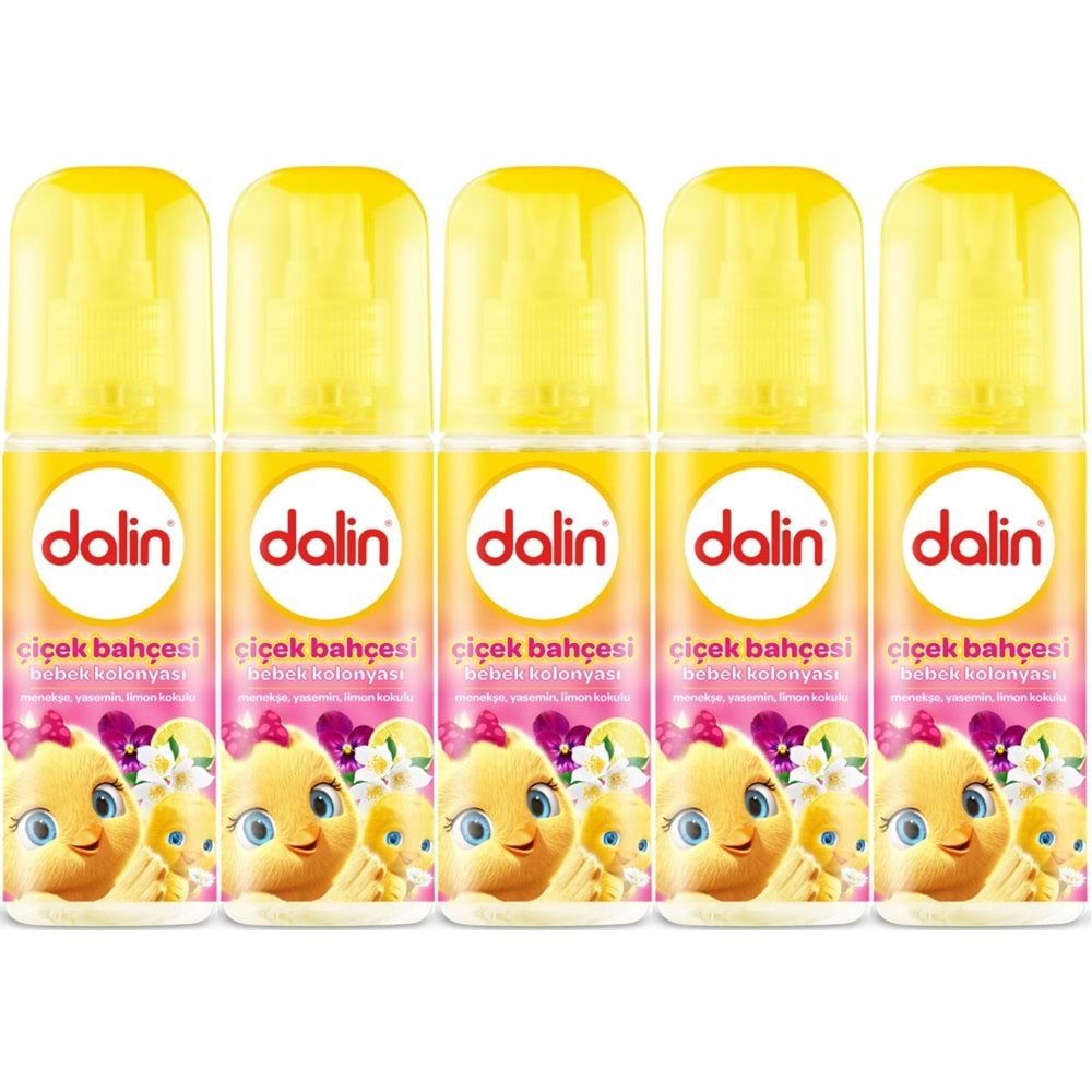 Dalin Bebek Kolonyası 150ML Çiçek Bahçesi (Menekşe-Yasemin-Limon Kokulu) (5 Li Set)