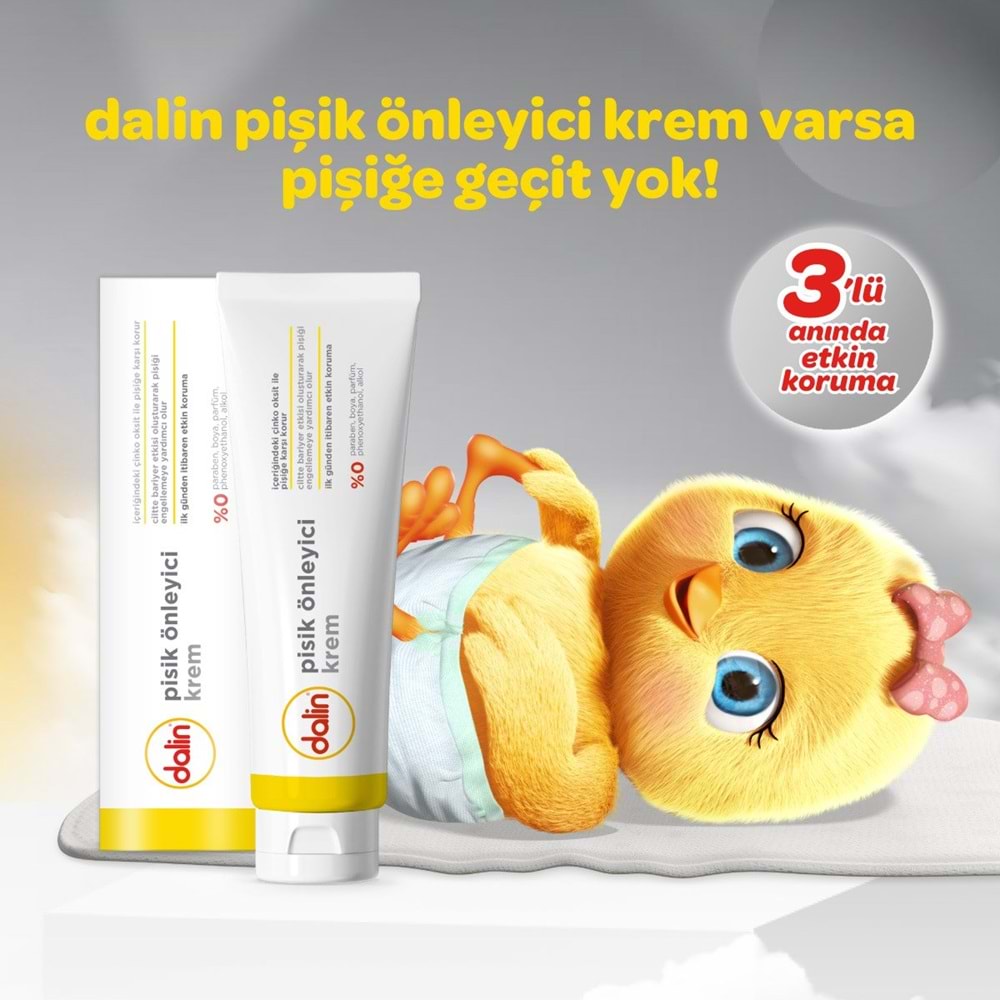 Dalin Pişik öneliyici Krem/Pişik Kremi 100ML (Bebekler İçin) (12 Li Set)