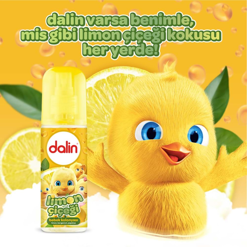 Dalin Bebek Kolonyası 150ML Limon Çiçeği (Limon-Bergomat-Papatya) (24 Lü Set)