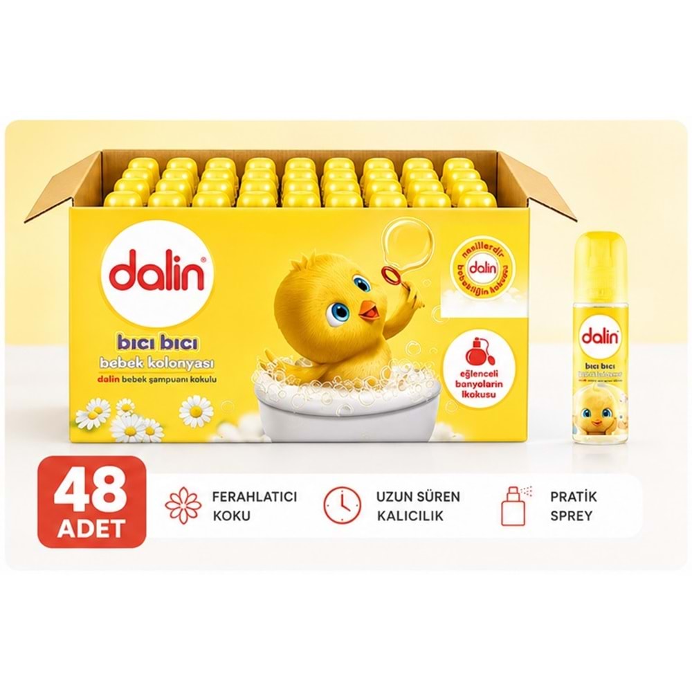 Dalin Bebek Kolonyası 150ML Klasik (Bıcı Bıcı Kokusu) (48 Li Set)