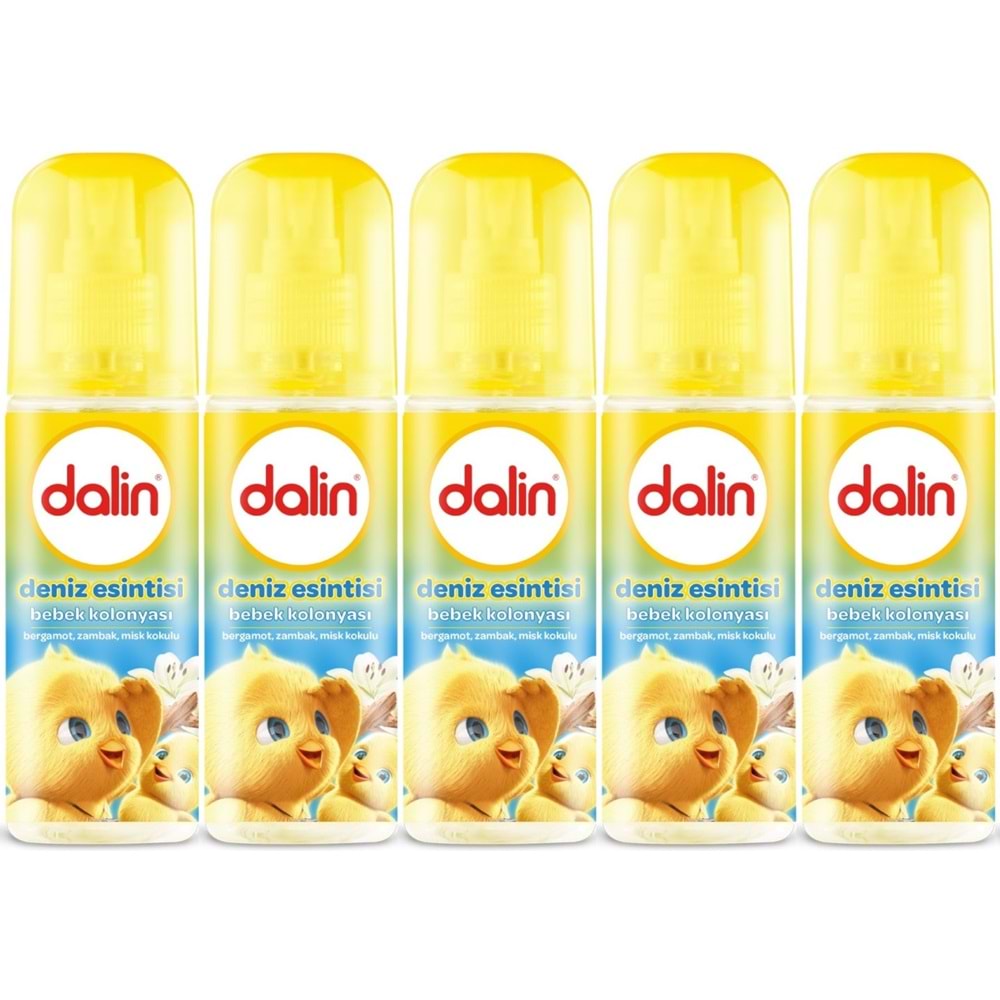 Dalin Bebek Kolonyası 150ML Deniz Esintisi (Bergomat-Zambak-Misk Kokulu) (5 Li Set)