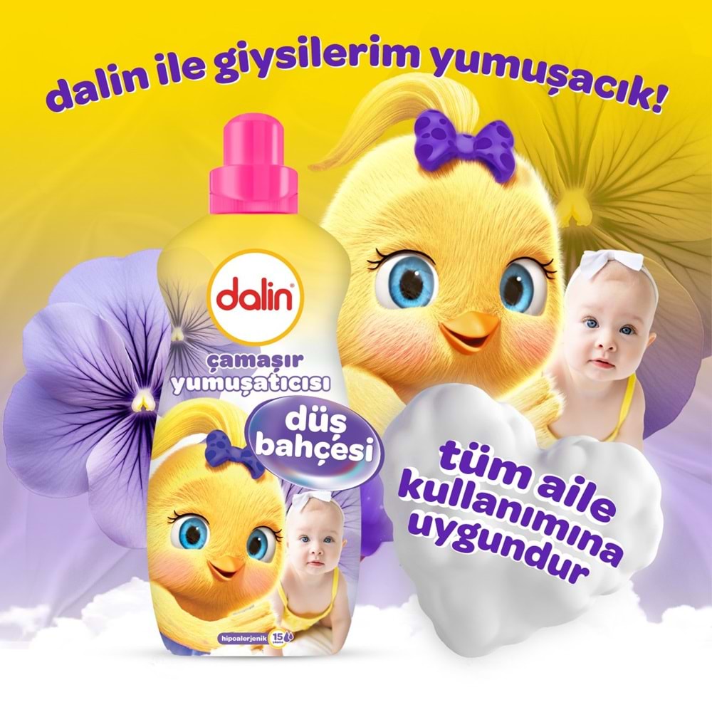 Dalin Çamaşır Yumuşatıcı 1500ML Düş Bahçesi (4 Lü Set) (Bebeklere Özel)