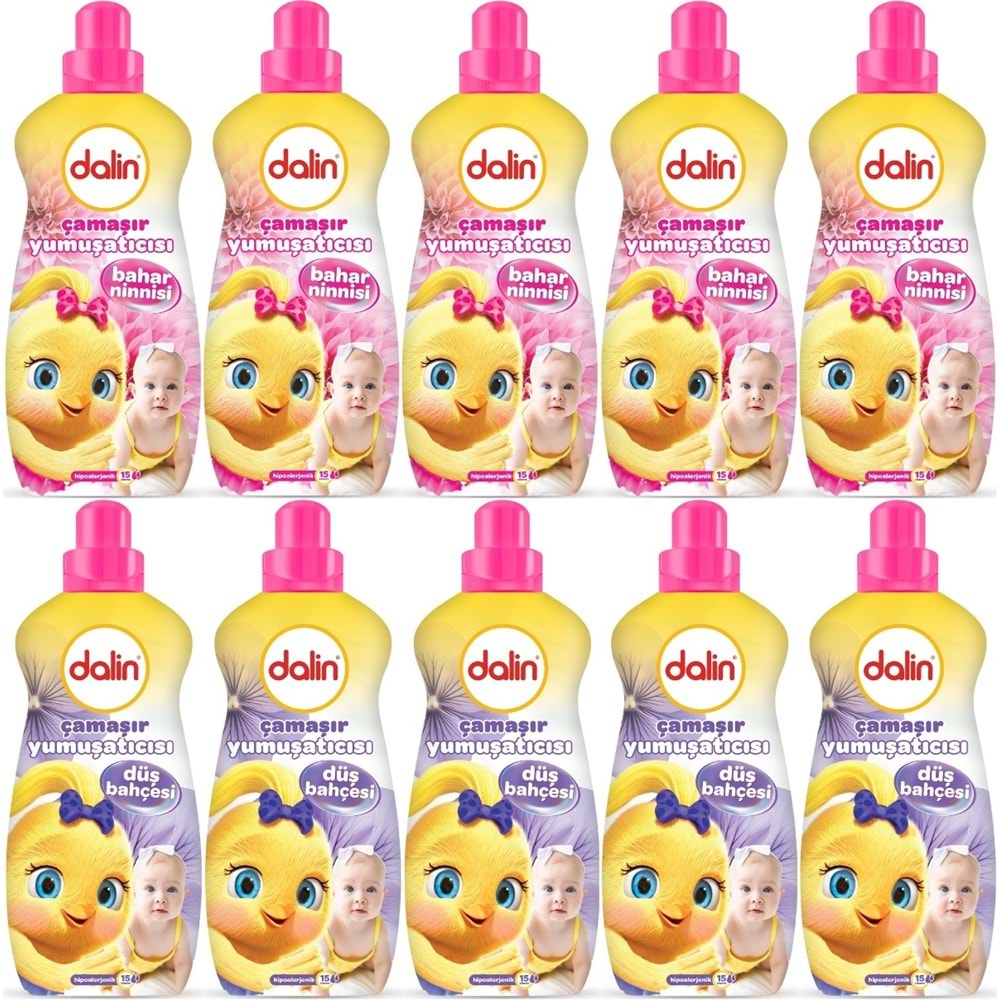 Dalin Çamaşır Yumuşatıcı 1500ML Bahar Ninnisi + 1500ML Düş Bahçesi (Karma 10 Lu Set)
