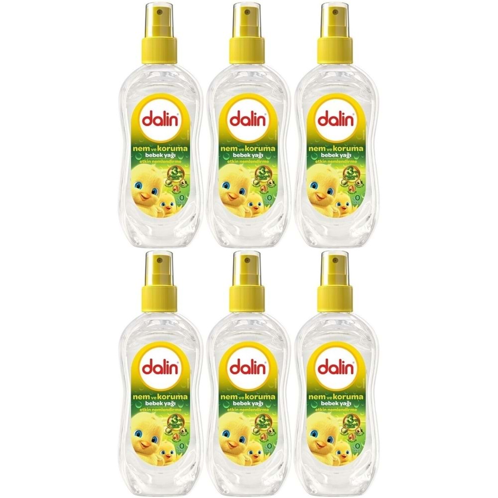 Dalin Bebek Yağı 200ML Sprey Nem ve Koruma (6 Lı Set)