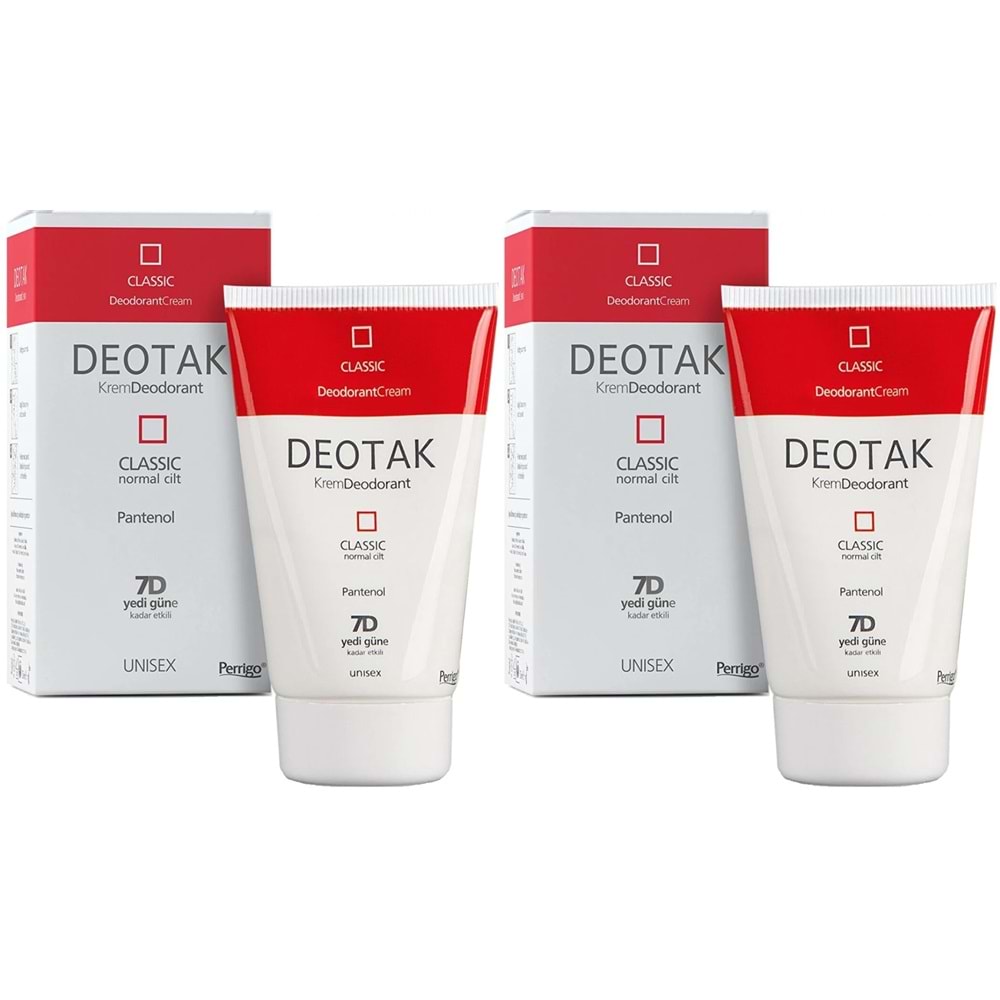 Deotak Krem Deodorant Unisex 35ML Classic (Normal Cilt) (2 Li Set)