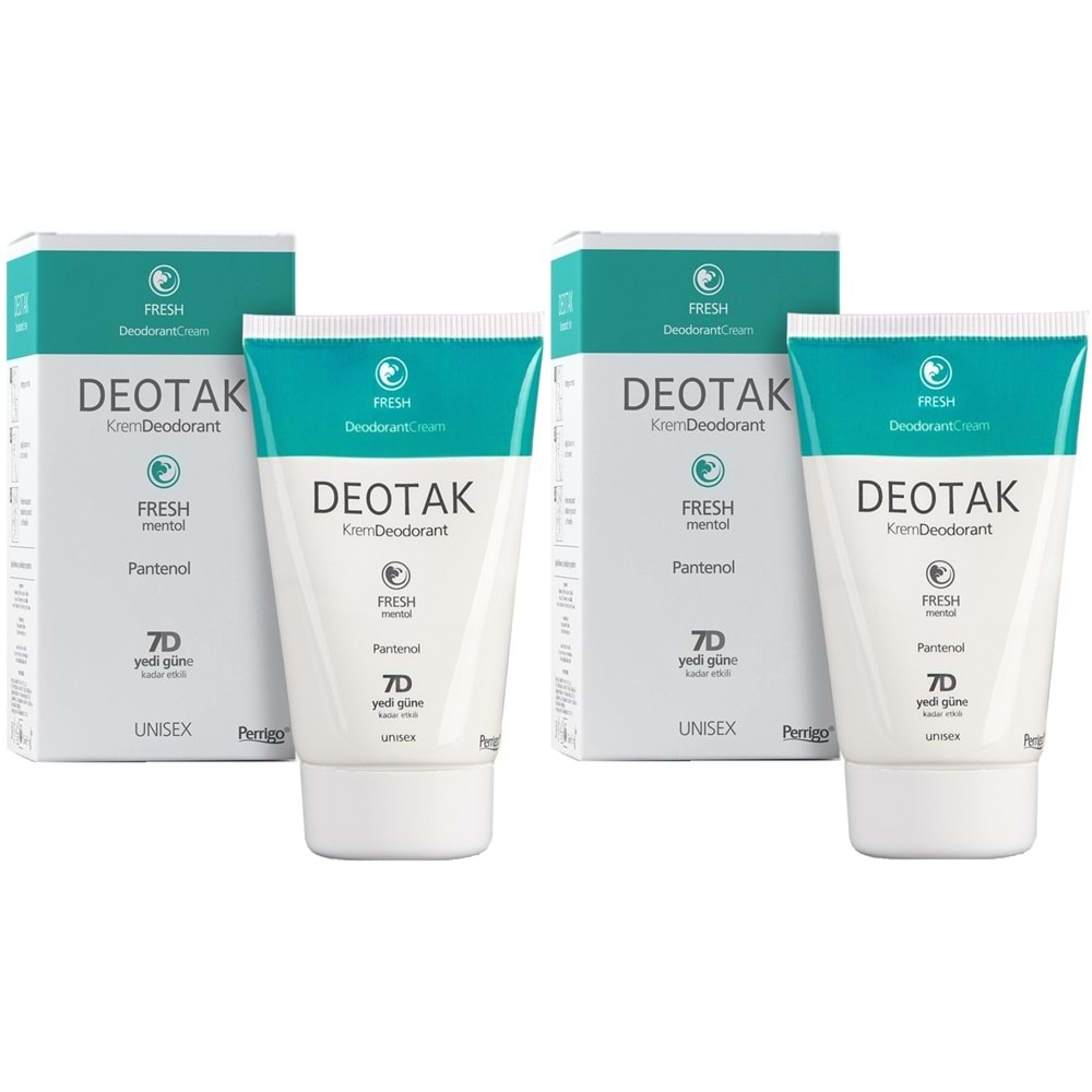 Deotak Krem Deodorant Unisex 35ML Fresh (Mentol) (2 Li Set)