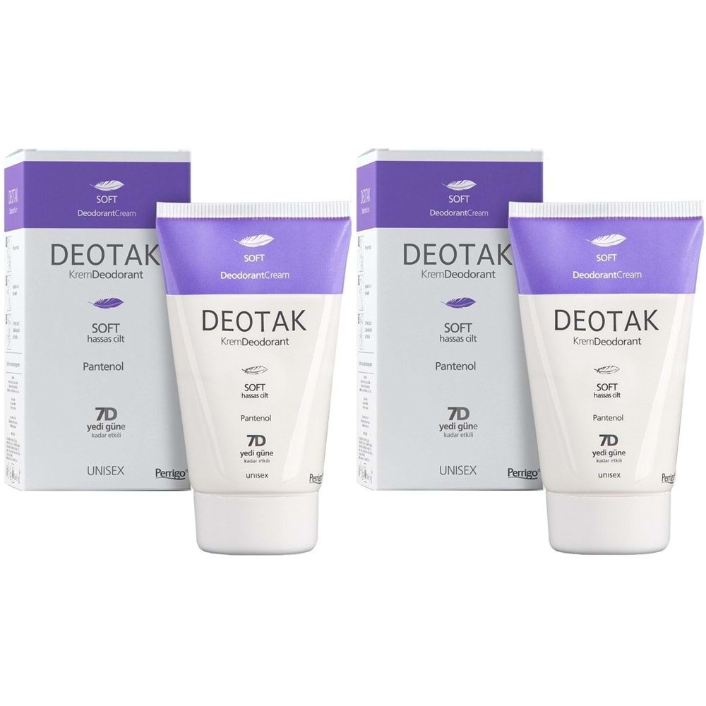 Deotak Krem Deodorant Unisex 35ML Soft (Hassas Cilt) (2 Li Set)
