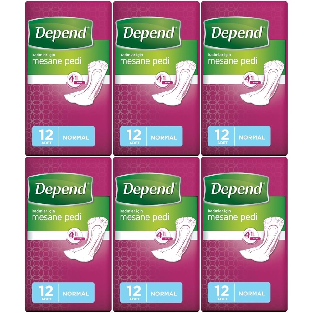 Depend Mesane Pedi Kadın Normal 72 Adet