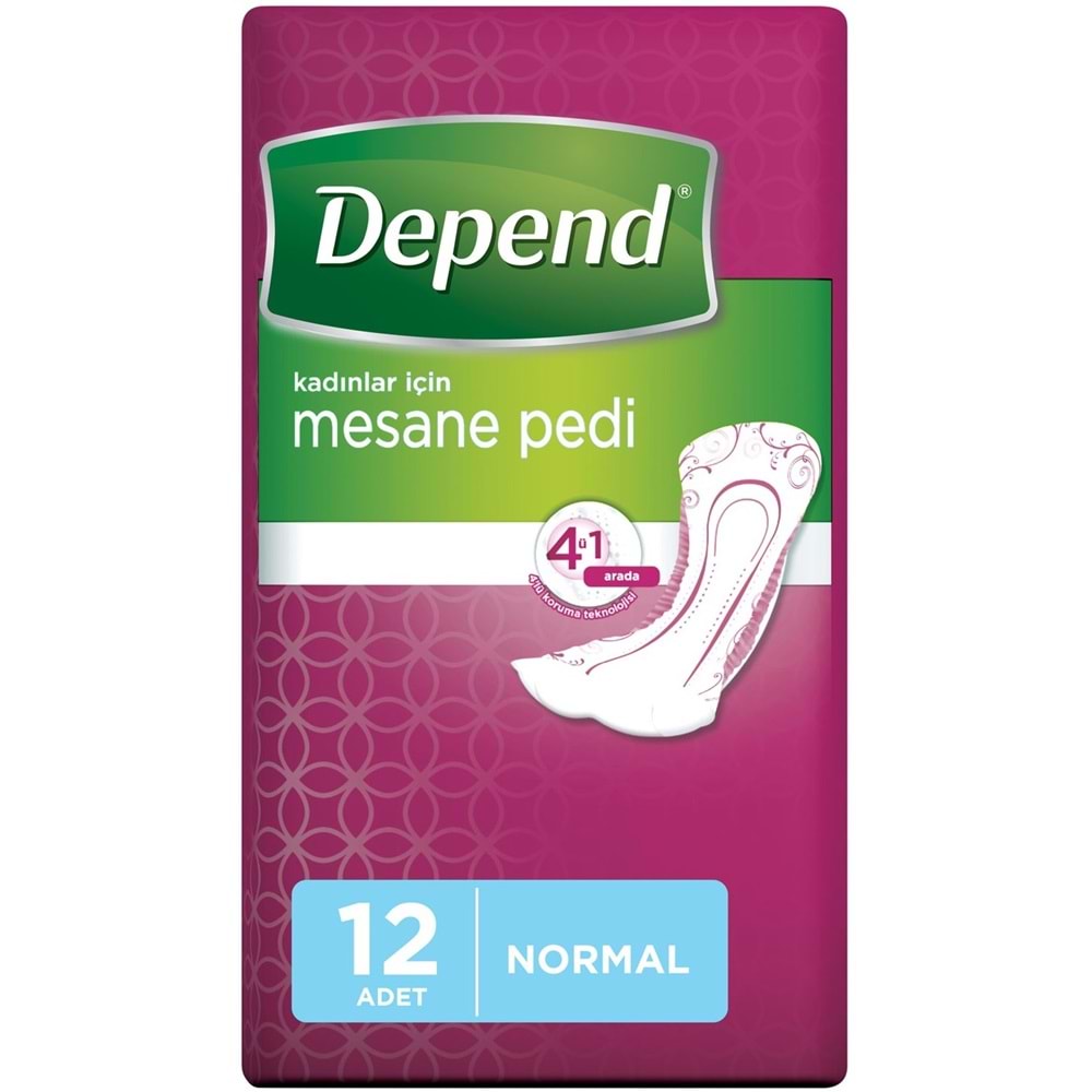 Depend Emici Külot Lohusa Pedi M - Medium - Orta Kadın (10 Lu) + Mesane Pedi Kadın Normal (12 Li)