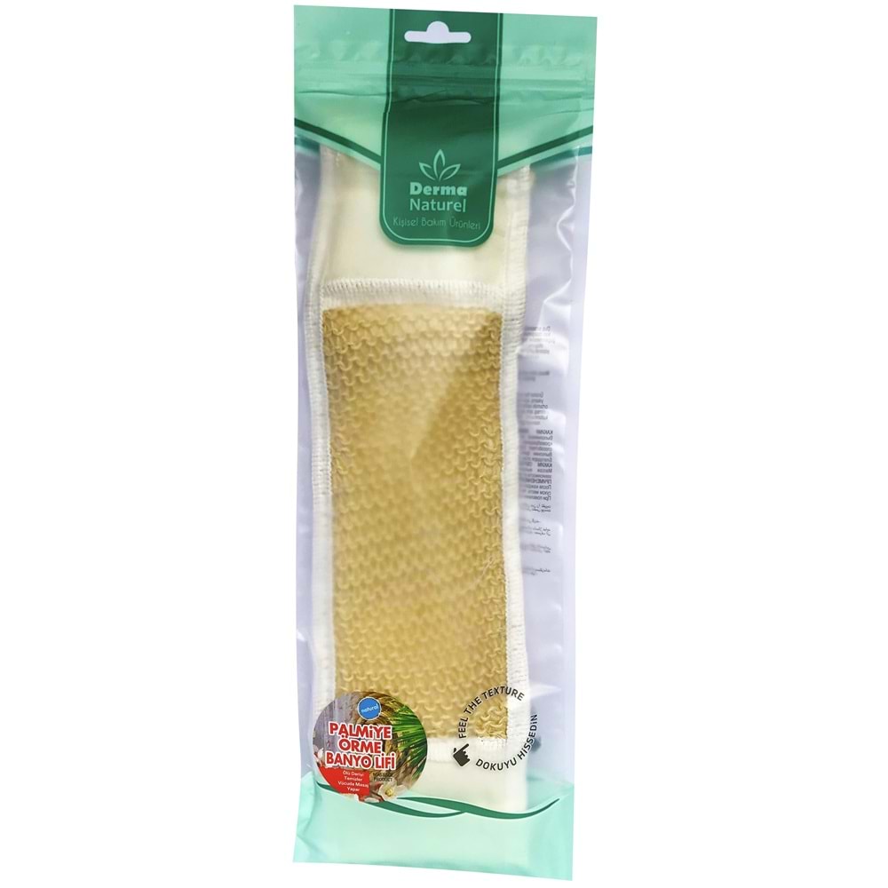 Derma Naturel Palmiye Örme İpli Banyo Kemeri (8*24CM) (2 Li Set)