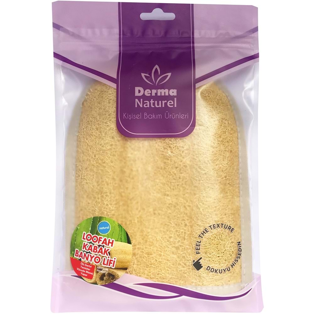 Derma Naturel Loofah Kabak Havlu Banyo Eldiveni (15*24CM) MS-11 (2 Li Set)