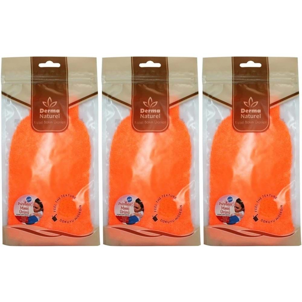 Derma Naturel Banyo Eldiveni Renkli MS-05 (3 Lü Set)