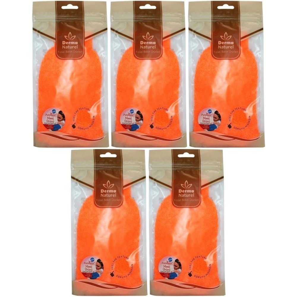 Derma Naturel Banyo Eldiveni Renkli MS-05 (5 Li Set)