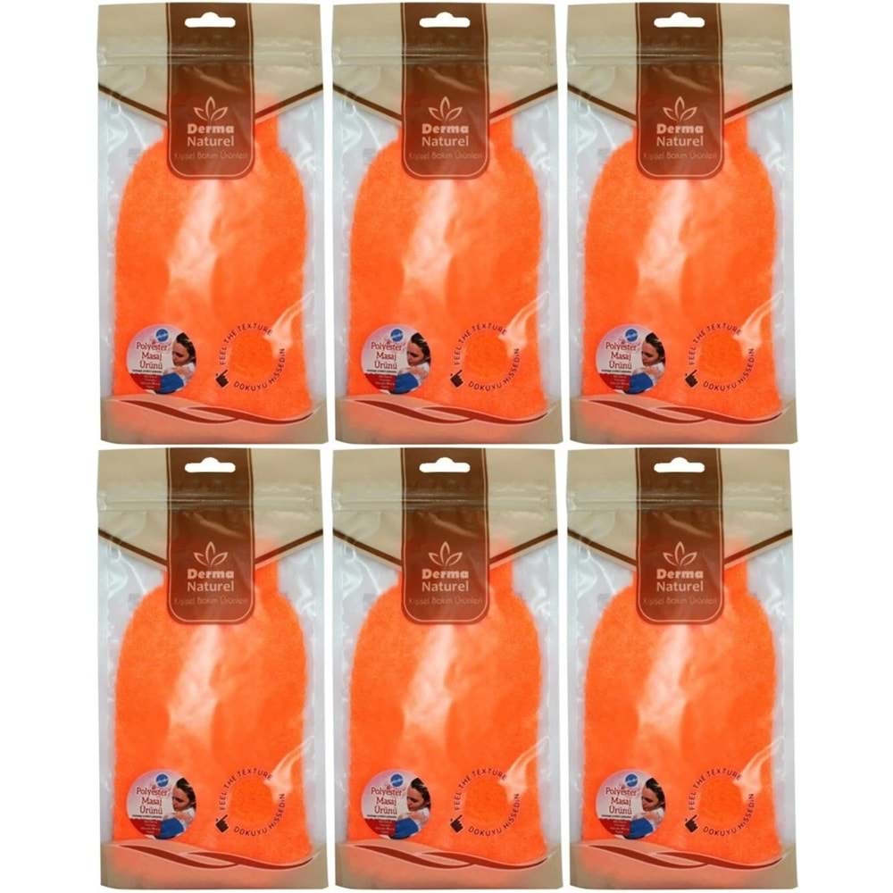 Derma Naturel Banyo Eldiveni Renkli MS-05 (6 Lı Set)