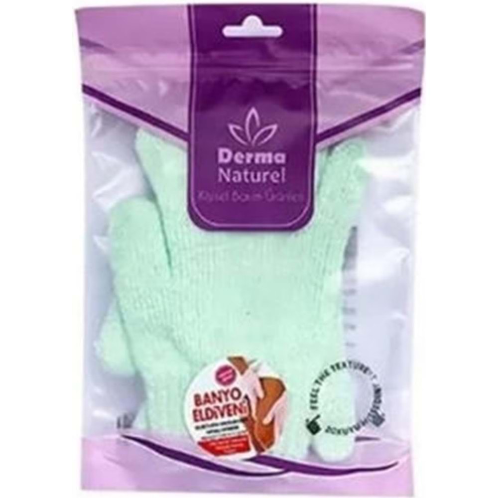 Derma Naturel Parmaklı Banyo Eldiveni MS-23 (6 Lı Set)