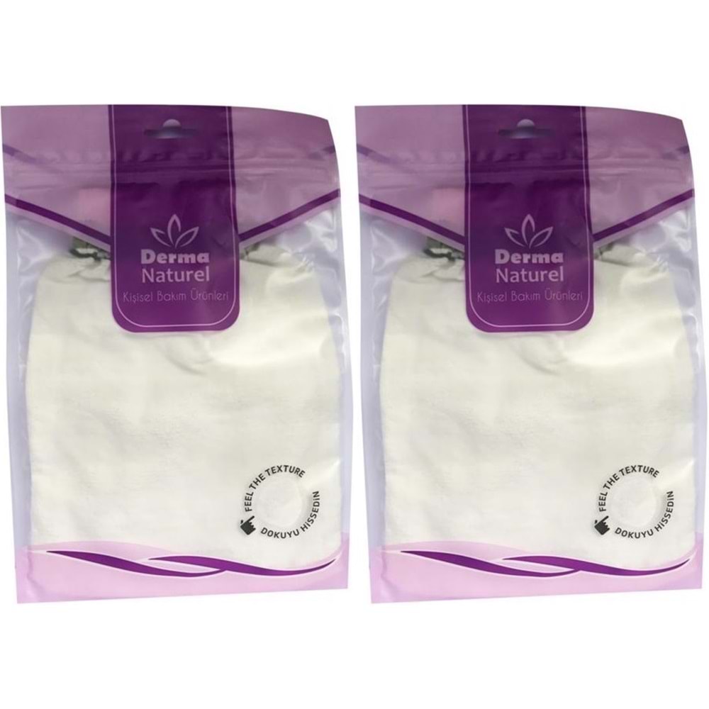 Derma Naturel Krep Lastikli Kese MS-20 (2 Li Set)