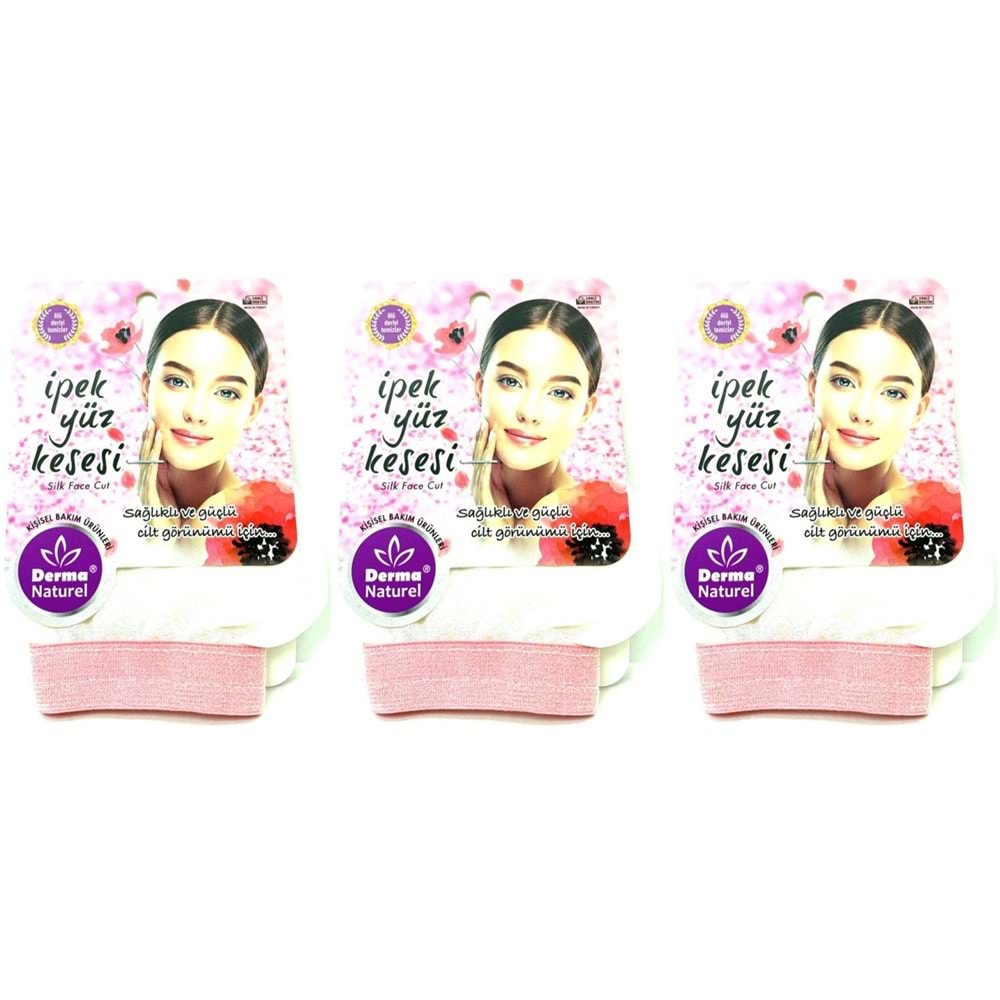 Derma Naturel İpek Yüz Kesesi MS-31 (3 Lü Set)