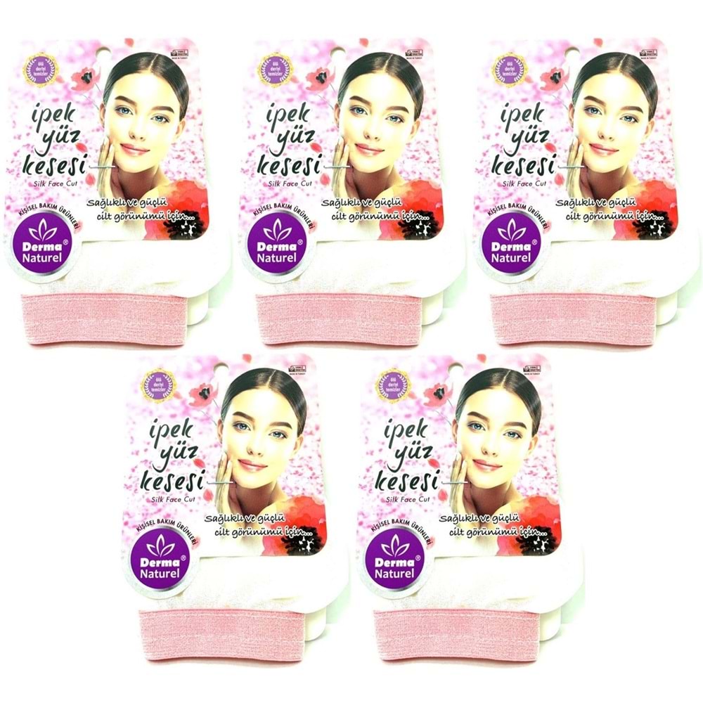 Derma Naturel İpek Yüz Kesesi MS-31 (5 Li Set)