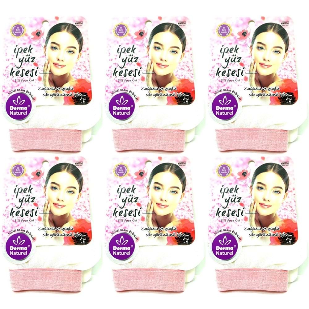 Derma Naturel İpek Yüz Kesesi MS-31 (6 Lı Set)