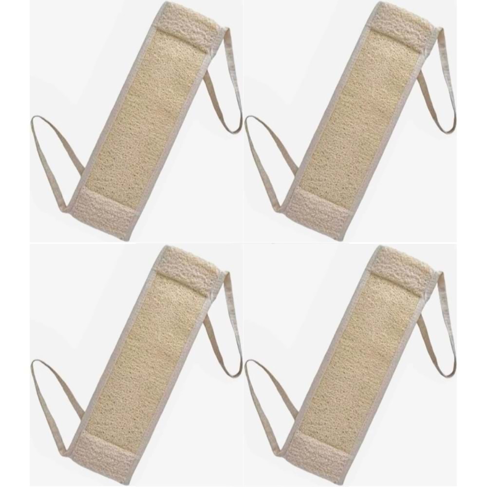 Derma Naturel Loofah İpli Kemer (Kabak) MS-12 (4 Lü Set)