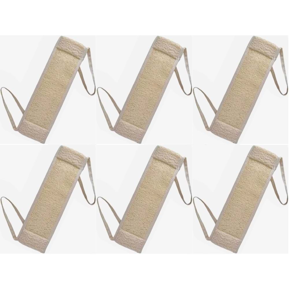 Derma Naturel Loofah İpli Kemer (Kabak) MS-12 (6 Lı Set)