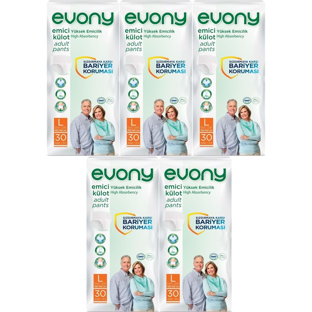 Evony Yetişkin Bezi Emici Külot L - Büyük - Large 150 Adet