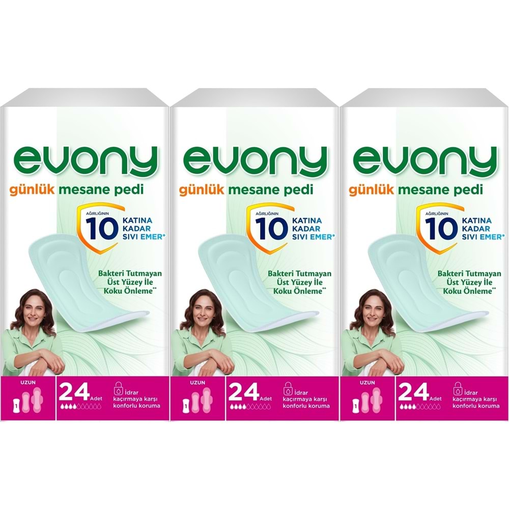 Evony Günlük Mesane Pedi Uzun 72 Adet (3PK*24)