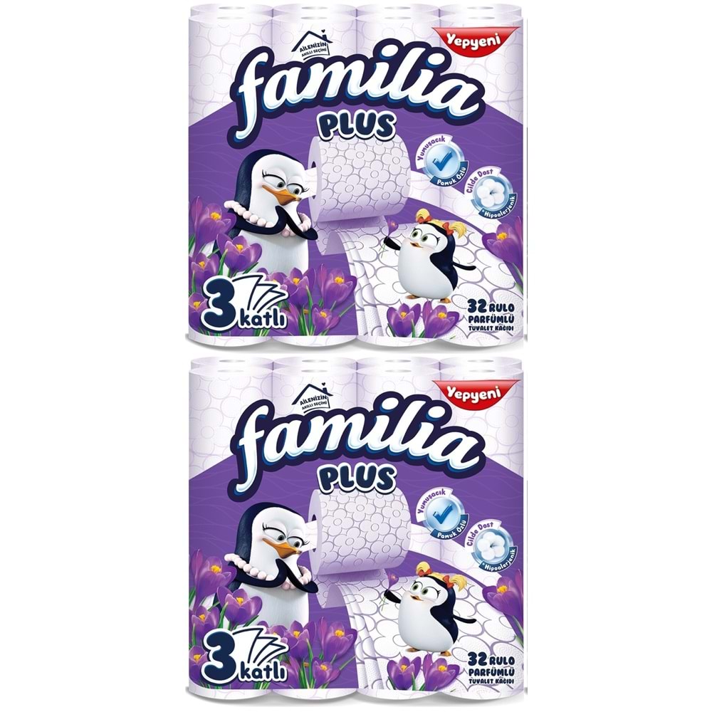Familia Plus Tuvalet Kağıdı 3 Katlı 64 Lü Paket Sihirli Çiçekler (2PK*32)