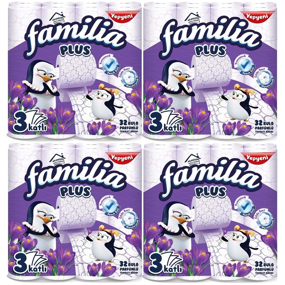 Familia Plus Tuvalet Kağıdı 3 Katlı 128 Li Paket Sihirli Çiçekler (4PK*32)