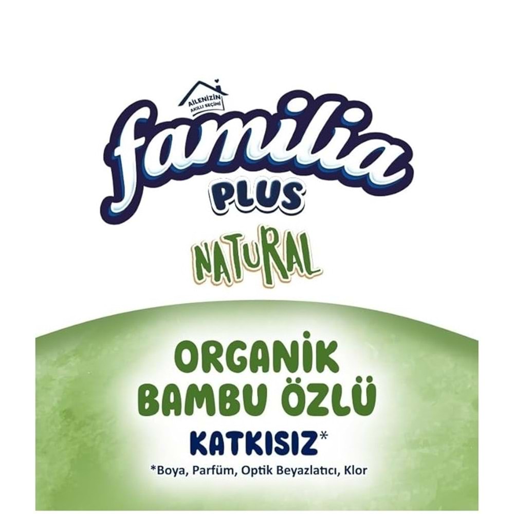 Familia Kağıt Havlu Natural (3 Katlı) Organik Bambu özlü 36 Lı Pk (3PK*12)