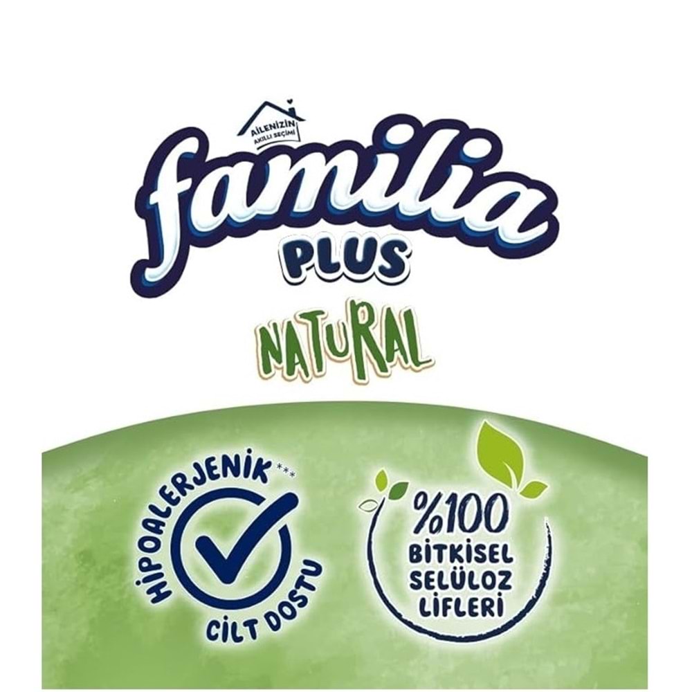 Familia Kağıt Havlu Natural (3 Katlı) Organik Bambu özlü 48 Li Pk (4PK*12)