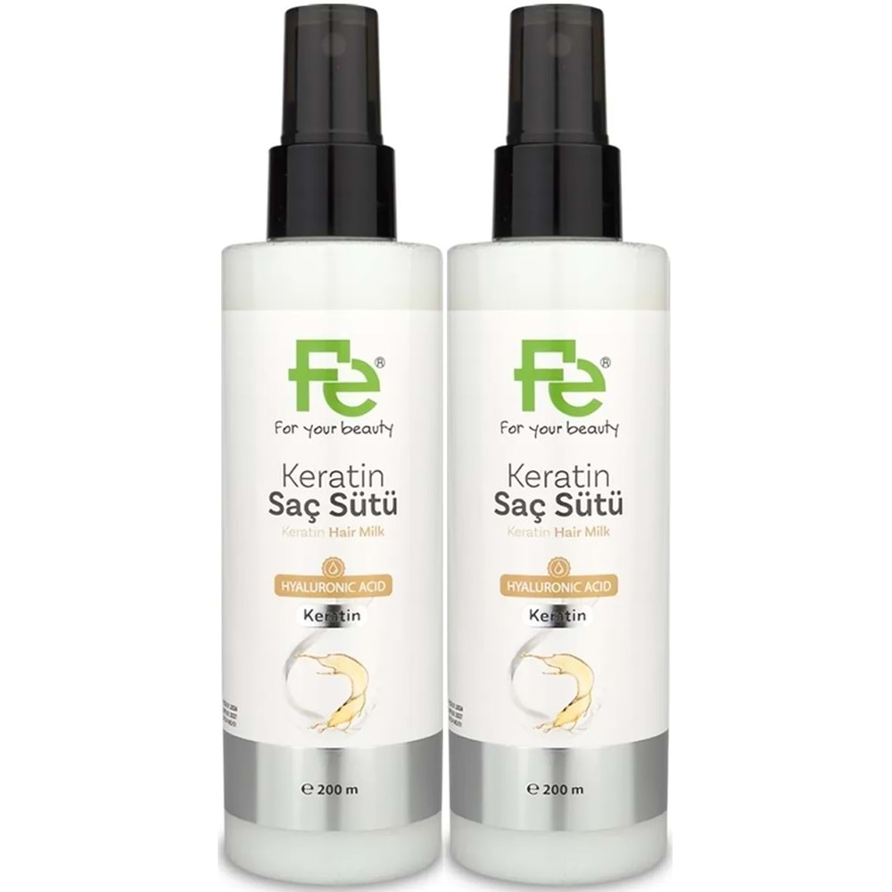 Fe Keratin Saç Sütü 200ML (2 Li Set)