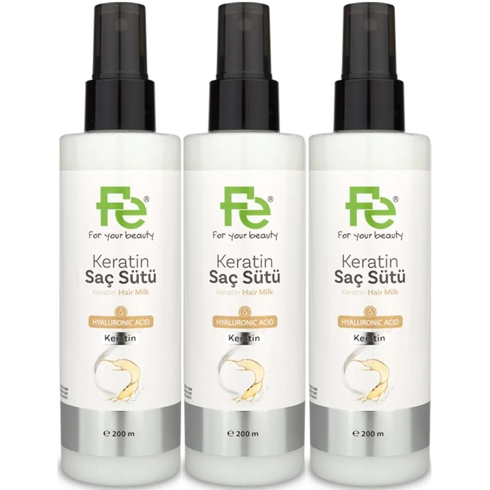 Fe Keratin Saç Sütü 200ML (3 Lü Set)