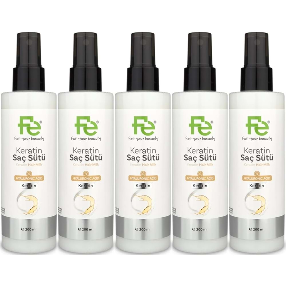 Fe Keratin Saç Sütü 200ML (5 Li Set)