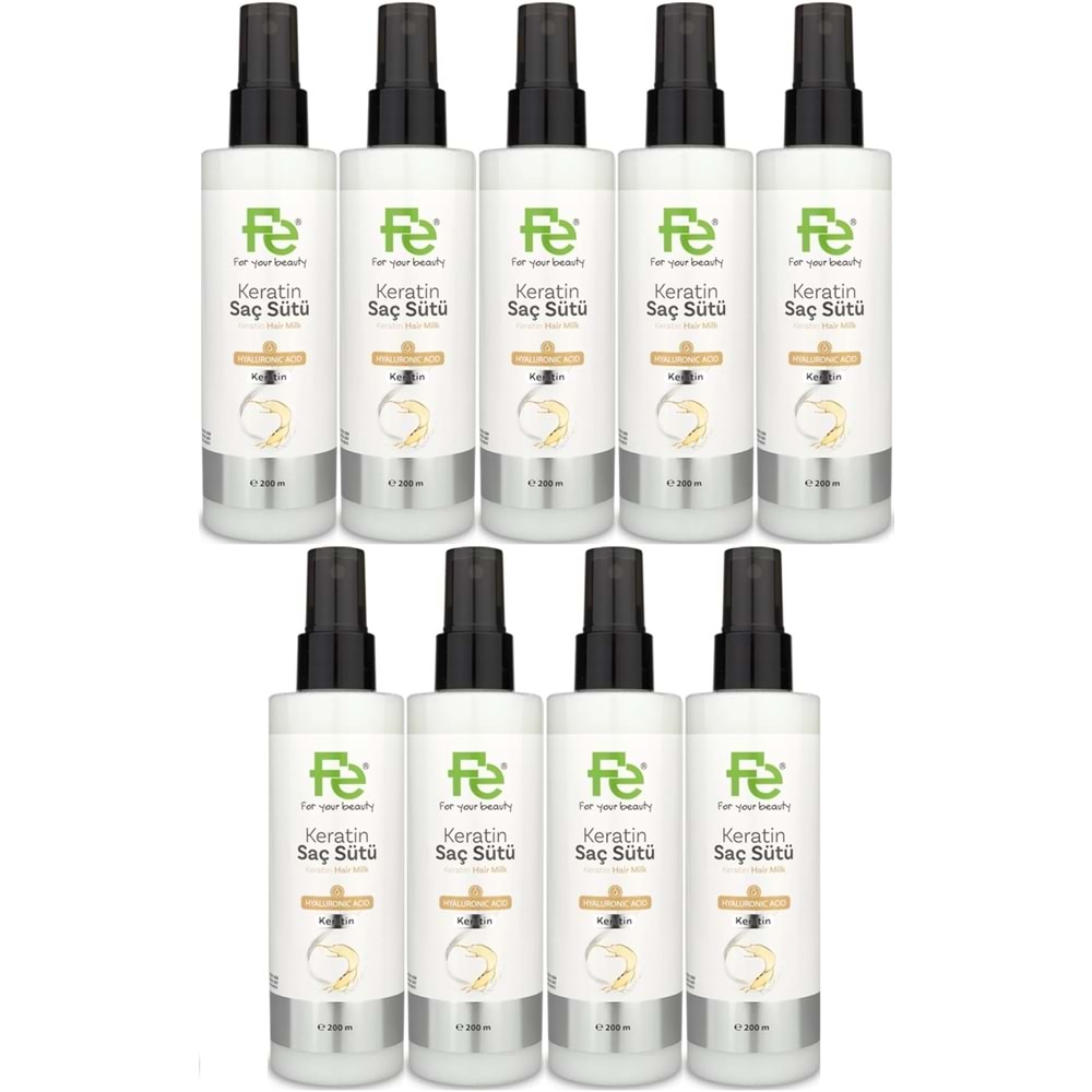 Fe Keratin Saç Sütü 200ML (9 Lu Set)