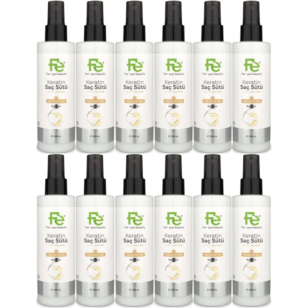 Fe Keratin Saç Sütü 200ML (12 Li Set)