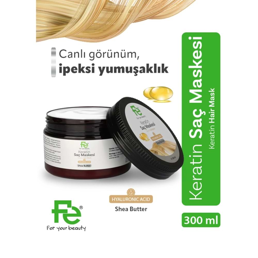 Fe Keratin Saç Sütü 200ML & Saç Maskesi 300ML (Karma 6 Lı Set)