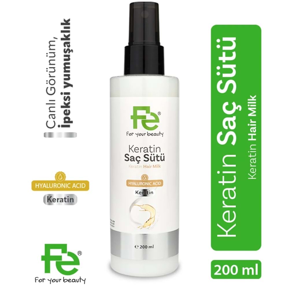 Fe Keratin Saç Sütü 200ML & Saç Maskesi 300ML (Karma 12 Li Set)