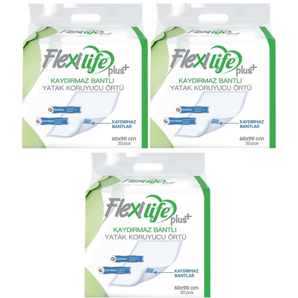 Flexi Life Yetişkin Alt Açma Yatak Koruyucu Örtü 60*90CM 90 Adet Kaydırmaz