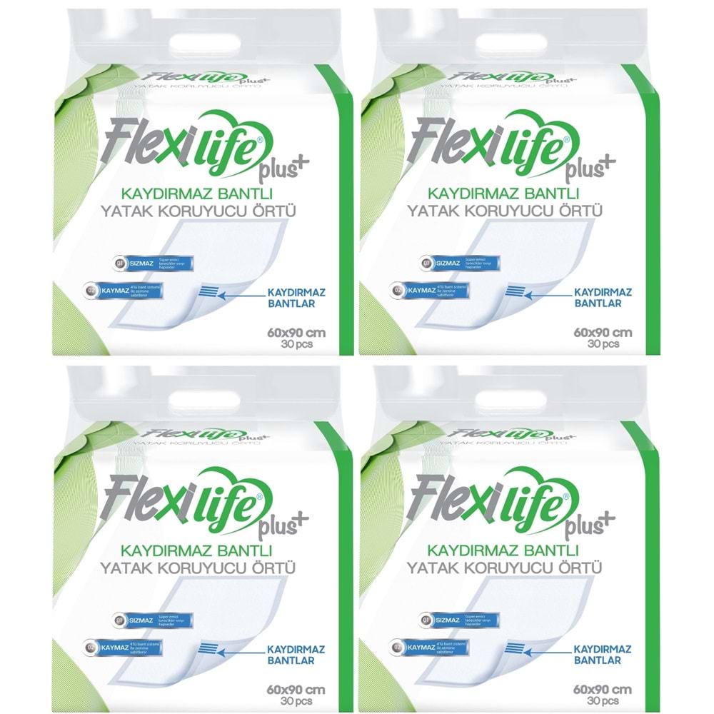 Flexi Life Yetişkin Alt Açma Yatak Koruyucu Örtü 60*90CM 120 Adet Kaydırmaz