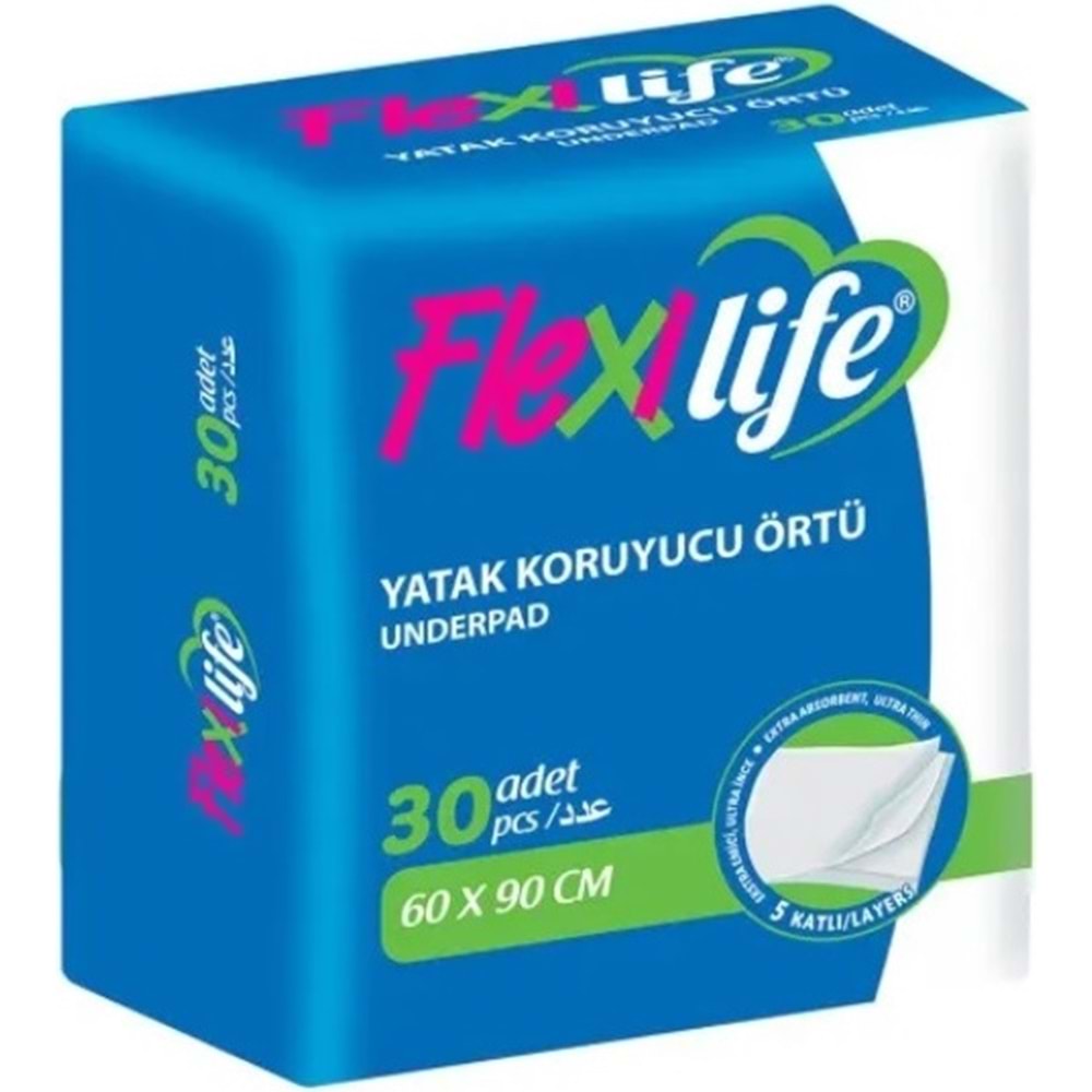 Flexi Life Kedi - Köpek - Evcil Hayvan Çiş Tuvalet Eğitim Pedi 60*90CM 120 Adet (4PK*30)