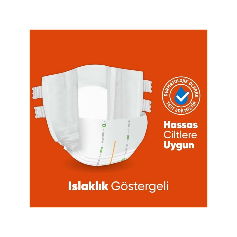 FreshLife Yetişkin Bezi Bel Bantlı XL - Ekstra Large - Extra Large 120 Adet (4PK*30)