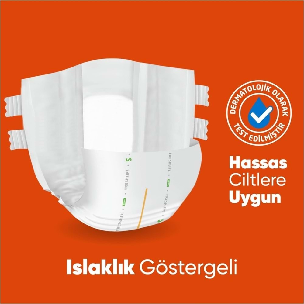 FreshLife Yetişkin Bezi Bel Bantlı S - Küçük - Small 240 Adet (8PK*30)
