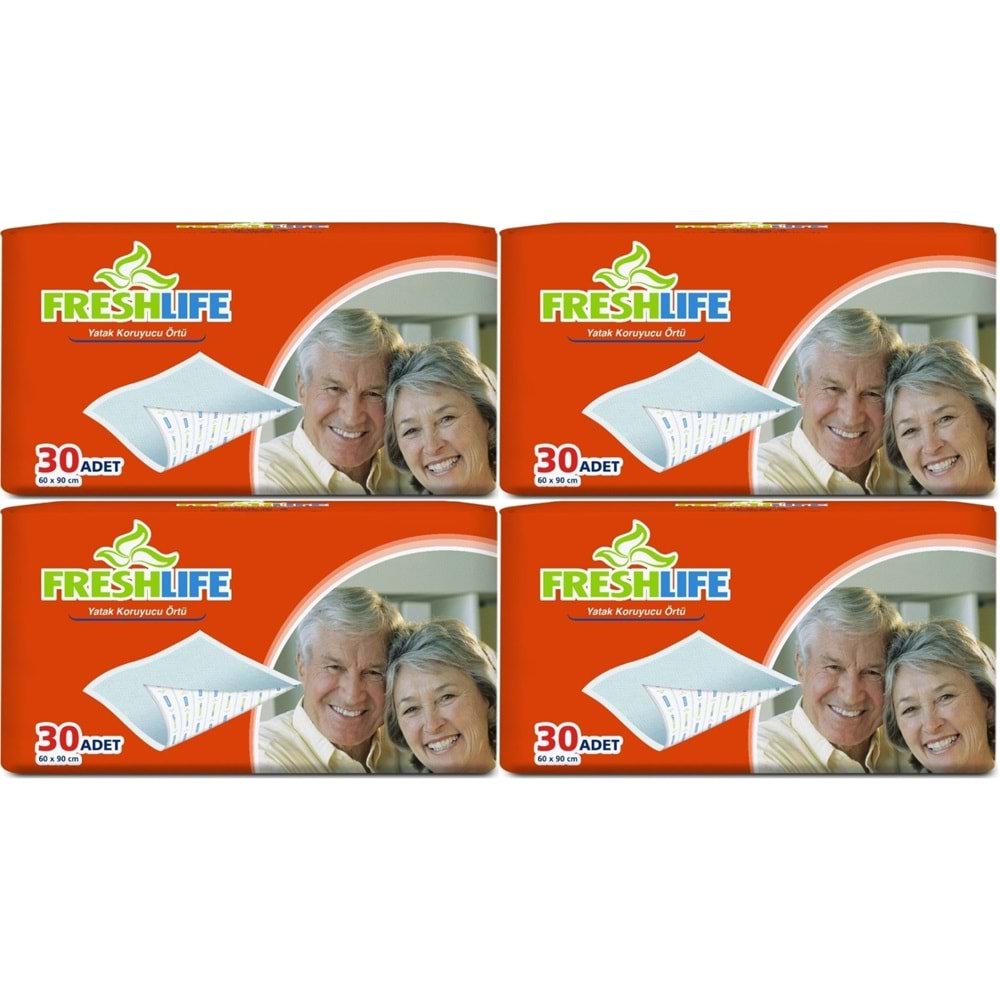FreshLife Yetişkin Yatak Koruyucu 60*90CM 120 Adet (4PK*30)